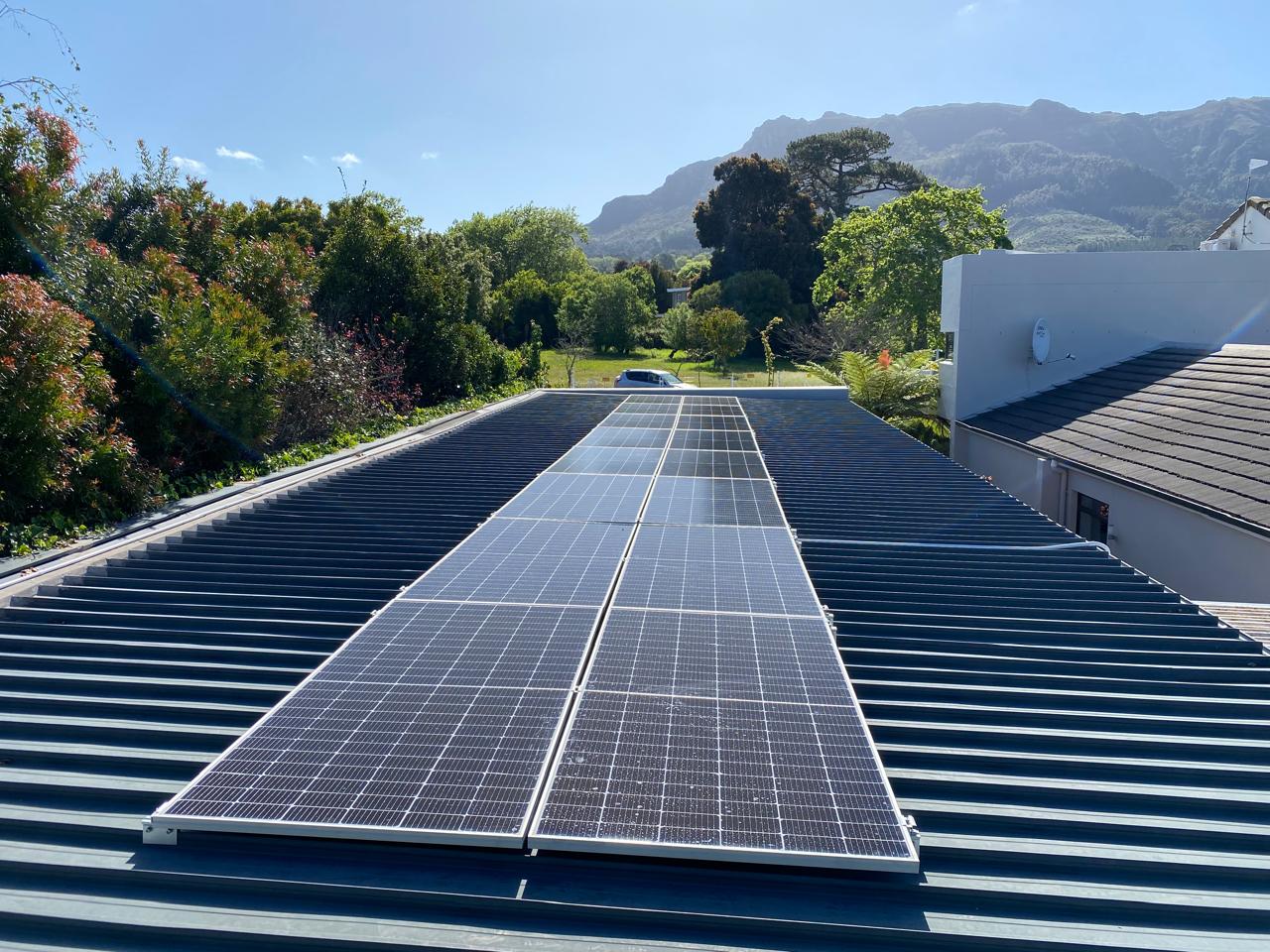 Solar panels on a metal roof — Stephensons Electrical